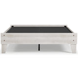 Shawburn Full Platform Bed with Mattress in Whitewash from Ashley - Luna Furniture