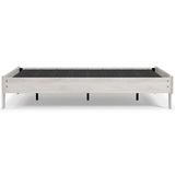 Shawburn Full Platform Bed with Mattress in Whitewash from Ashley - Luna Furniture
