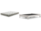 Shawburn Full Platform Bed with Mattress in Whitewash from Ashley Furniture - Luna Furniture