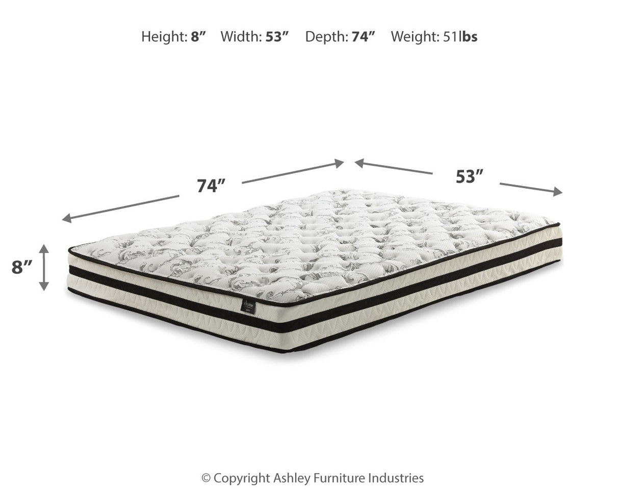 Shawburn Full Platform Bed with Mattress in Whitewash from Ashley Furniture - Luna Furniture