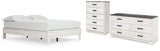 Shawburn Queen Platform Bed with Dresser and Chest in Whitewash from Ashley - Luna Furniture