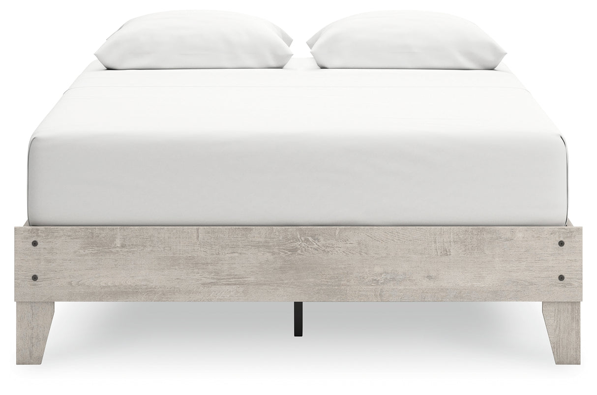 Shawburn Queen Platform Bed with Dresser and Chest in Whitewash from Ashley - Luna Furniture