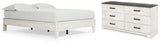 Shawburn Queen Platform Bed with Dresser in Whitewash from Ashley - Luna Furniture