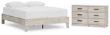 Shawburn Queen Platform Bed with Dresser in Whitewash from Ashley - Luna Furniture