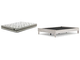 Shawburn Queen Platform Bed with Mattress in Whitewash from Ashley Furniture - Luna Furniture