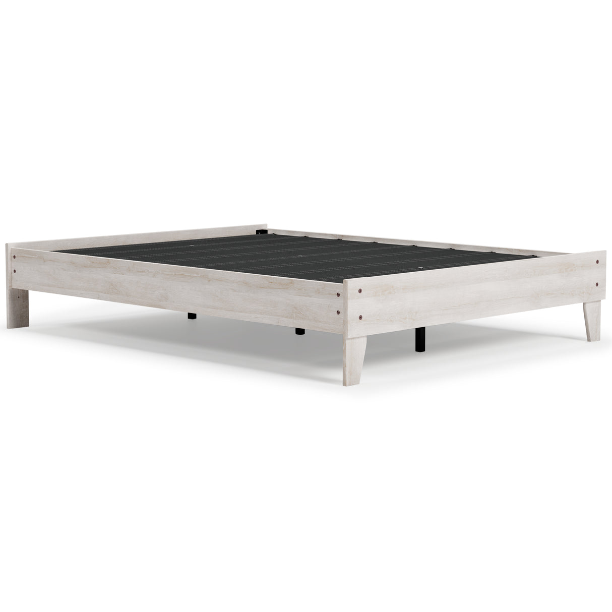 Shawburn Queen Platform Bed with Mattress in Whitewash from Ashley Furniture - Luna Furniture