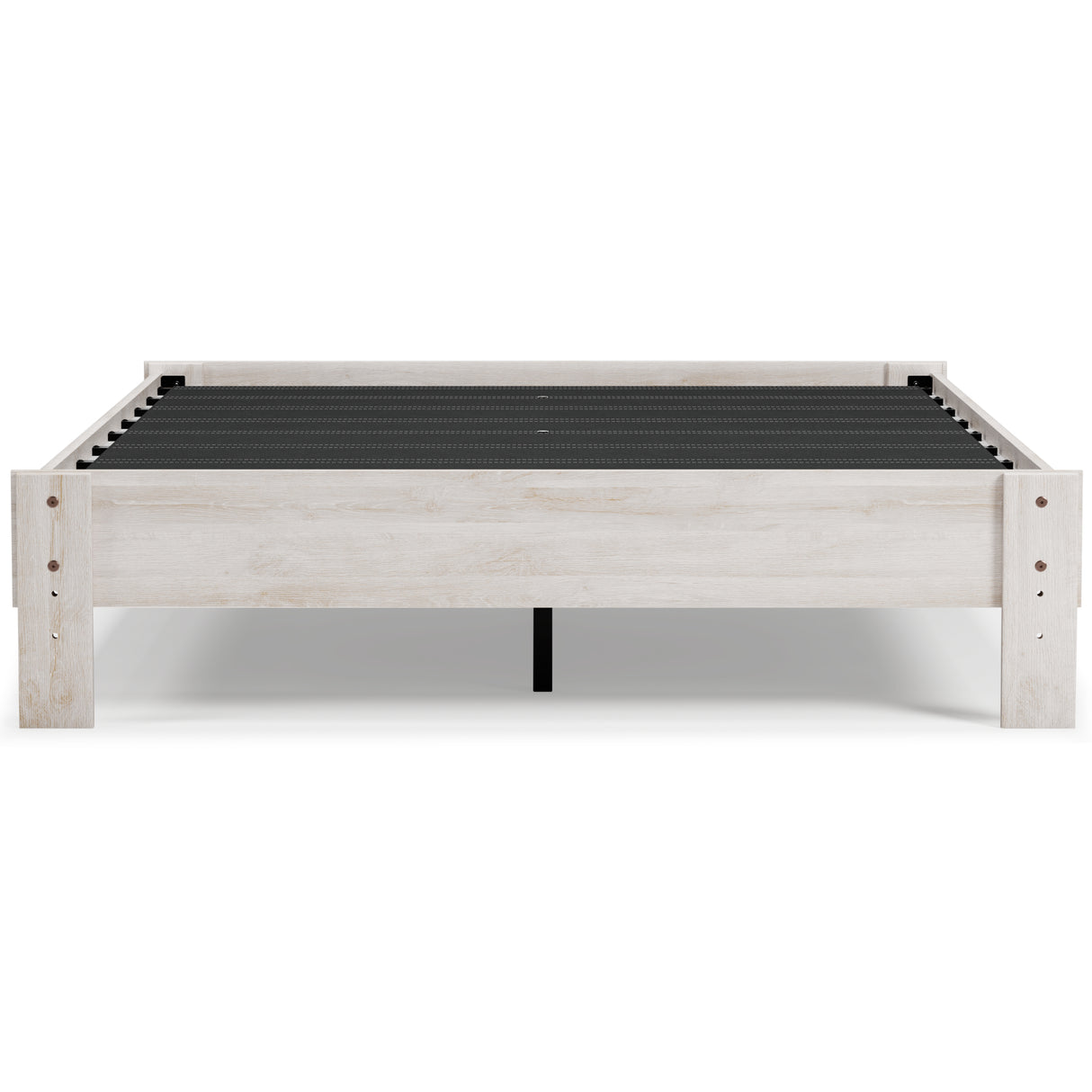 Shawburn Queen Platform Bed with Mattress in Whitewash from Ashley Furniture - Luna Furniture