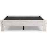 Shawburn Queen Platform Bed with Mattress in Whitewash from Ashley Furniture - Luna Furniture