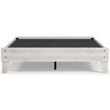 Shawburn Queen Platform Bed with Mattress in Whitewash from Ashley Furniture - Luna Furniture