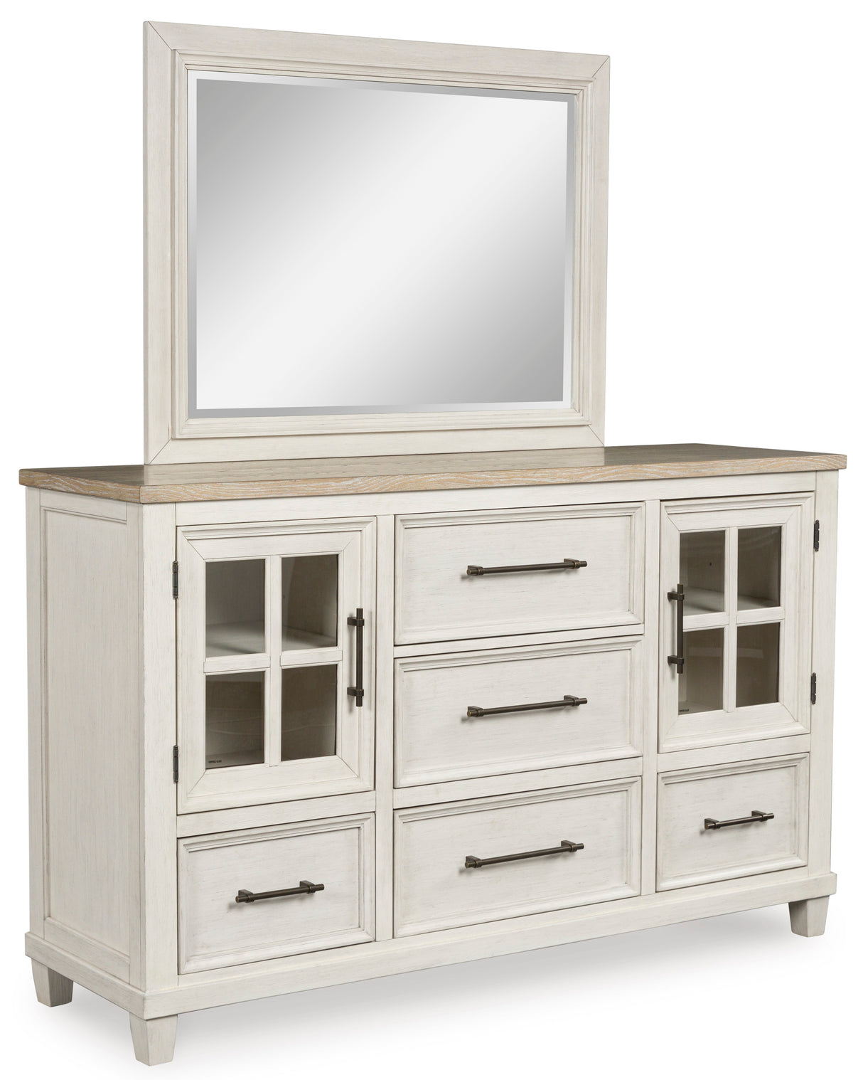 Shaybrock Antique White/Brown Dresser from Ashley - Luna Furniture