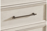 Shaybrock Antique White/Brown Dresser and Mirror from Ashley Furniture - Luna Furniture