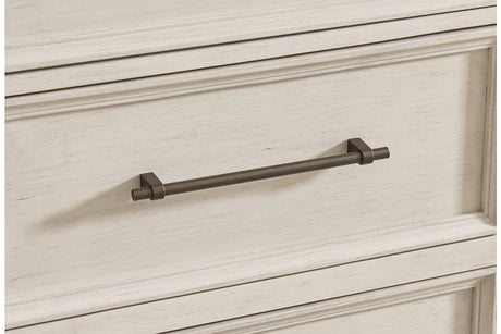 Shaybrock Antique White/Brown Dresser and Mirror from Ashley - Luna Furniture