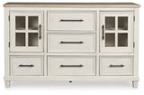 Shaybrock Antique White/Brown Panel Bedroom Set from Ashley - Luna Furniture