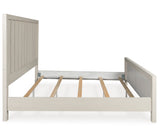 Shaybrock Antique White King Panel Bed from Ashley - Luna Furniture