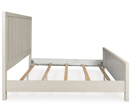 Shaybrock Antique White King Panel Bed from Ashley - Luna Furniture