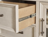 Shaybrock California King Panel Bed with Dresser and 2 Nightstands in Antique White from Ashley - Luna Furniture