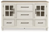 Shaybrock King Panel Bed with Dresser and 2 Nightstands in Antique White from Ashley - Luna Furniture