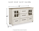 Shaybrock King Panel Bed with Dresser and 2 Nightstands in Antique White from Ashley - Luna Furniture