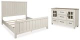 Shaybrock King Panel Bed with Dresser in Antique White from Ashley - Luna Furniture