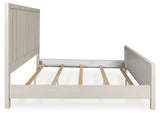 Shaybrock King Panel Bed with Mirrored Dresser, Chest and 2 Nightstands in Antique White from Ashley - Luna Furniture