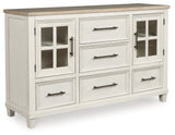 Shaybrock Queen Panel Bed with Dresser in Antique White from Ashley - Luna Furniture