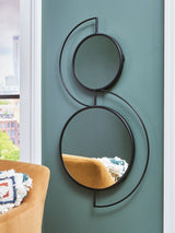 Shayham Black Accent Mirror from Ashley - Luna Furniture
