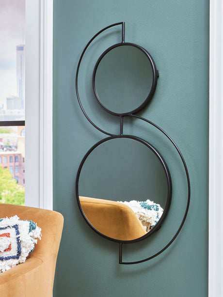 Shayham Black Accent Mirror from Ashley - Luna Furniture