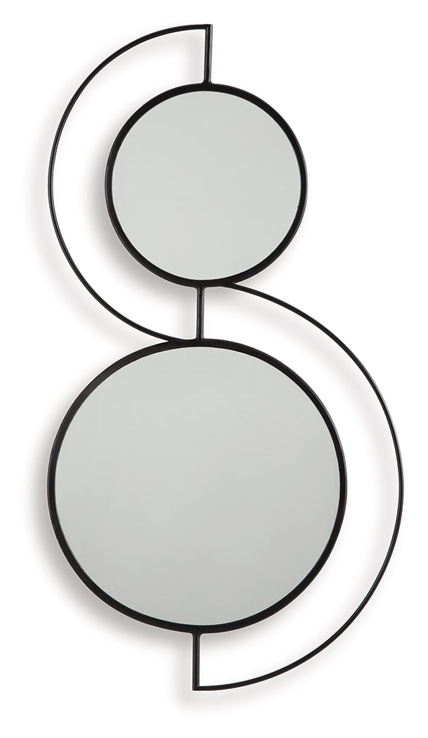 Shayham Black Accent Mirror from Ashley - Luna Furniture
