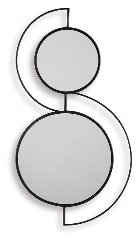 Shayham Black Accent Mirror from Ashley - Luna Furniture