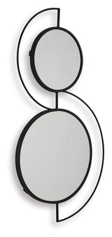 Shayham Black Accent Mirror from Ashley - Luna Furniture