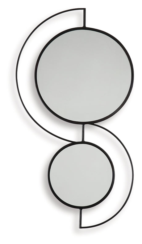 Shayham Black Accent Mirror from Ashley - Luna Furniture