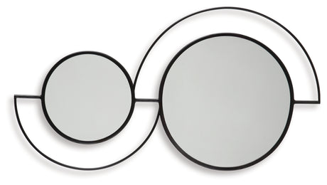 Shayham Black Accent Mirror from Ashley - Luna Furniture