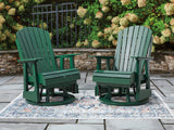 Shell Beach Green Outdoor Swivel Glider Chair from Ashley Furniture - Luna Furniture