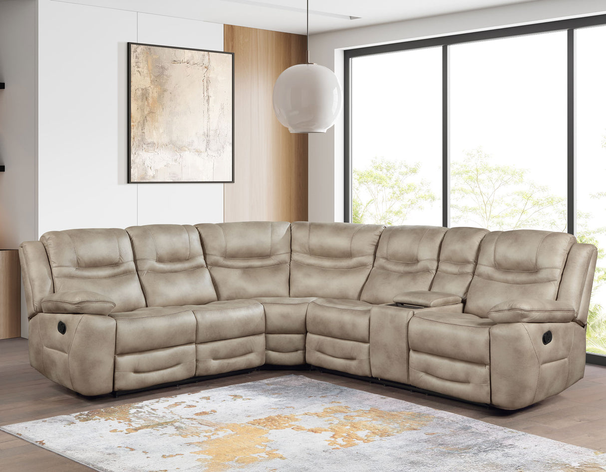 Shelton Brown 3-Piece Reclining Sectional from Steve Silver - Luna Furniture