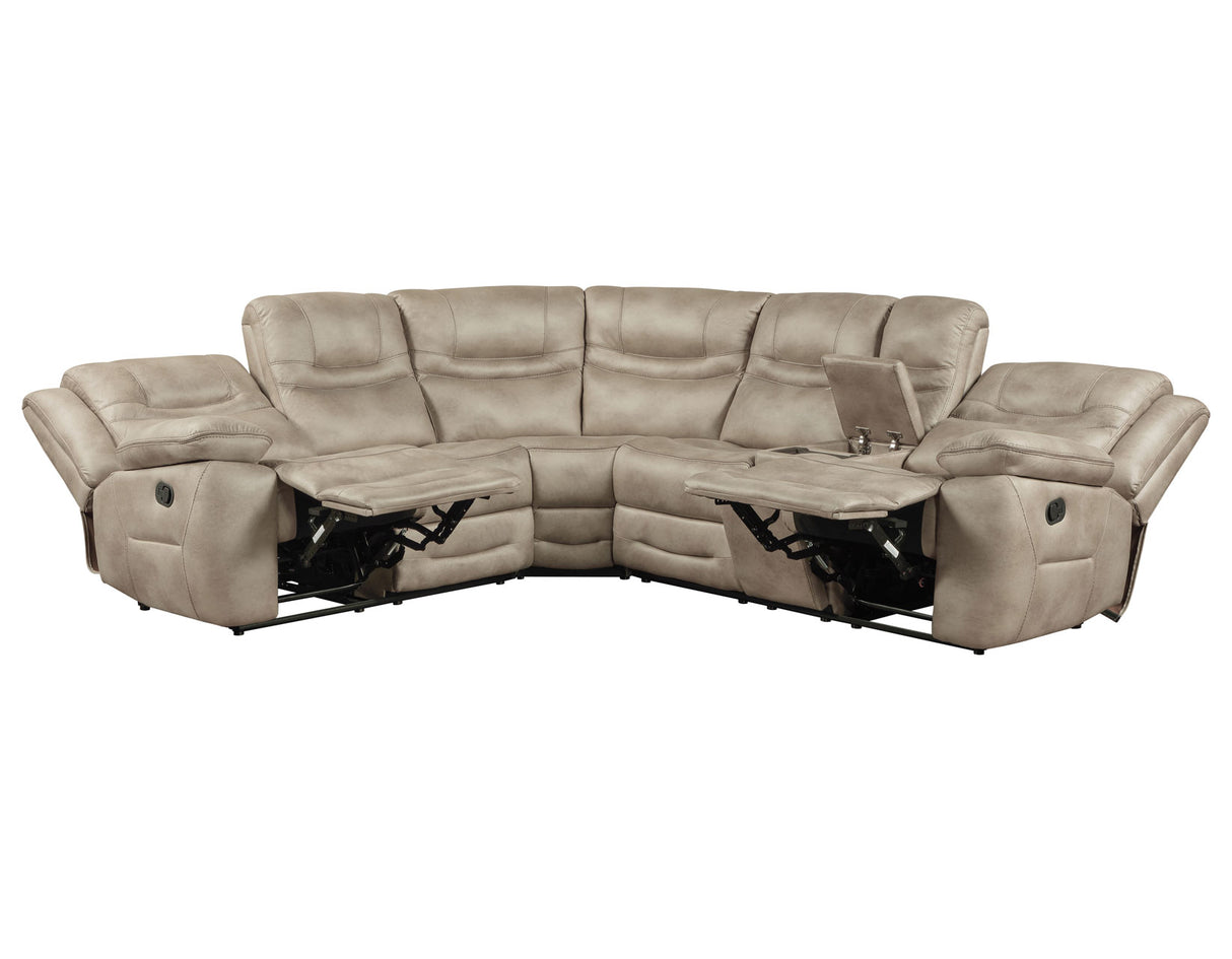 Shelton Brown 3-Piece Reclining Sectional from Steve Silver - Luna Furniture