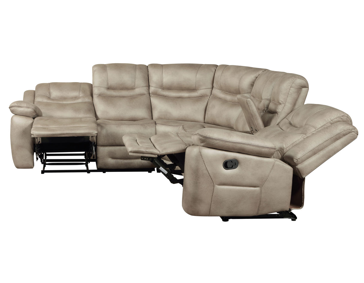 Shelton Brown 3-Piece Reclining Sectional from Steve Silver - Luna Furniture