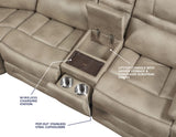 Shelton Brown 3-Piece Reclining Sectional from Steve Silver - Luna Furniture