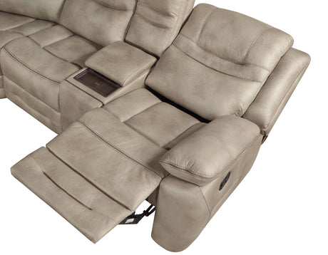 Shelton Brown 3-Piece Reclining Sectional from Steve Silver - Luna Furniture