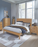Sherbana Light Brown Platform Bedroom Set from Ashley - Luna Furniture
