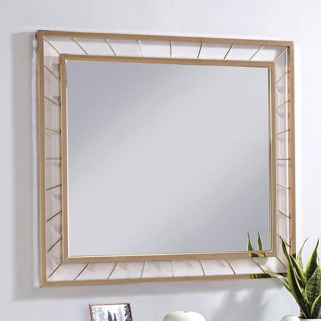 Sherbrooke Gold Mirror (Mirror Only) from Furniture of America - Luna Furniture