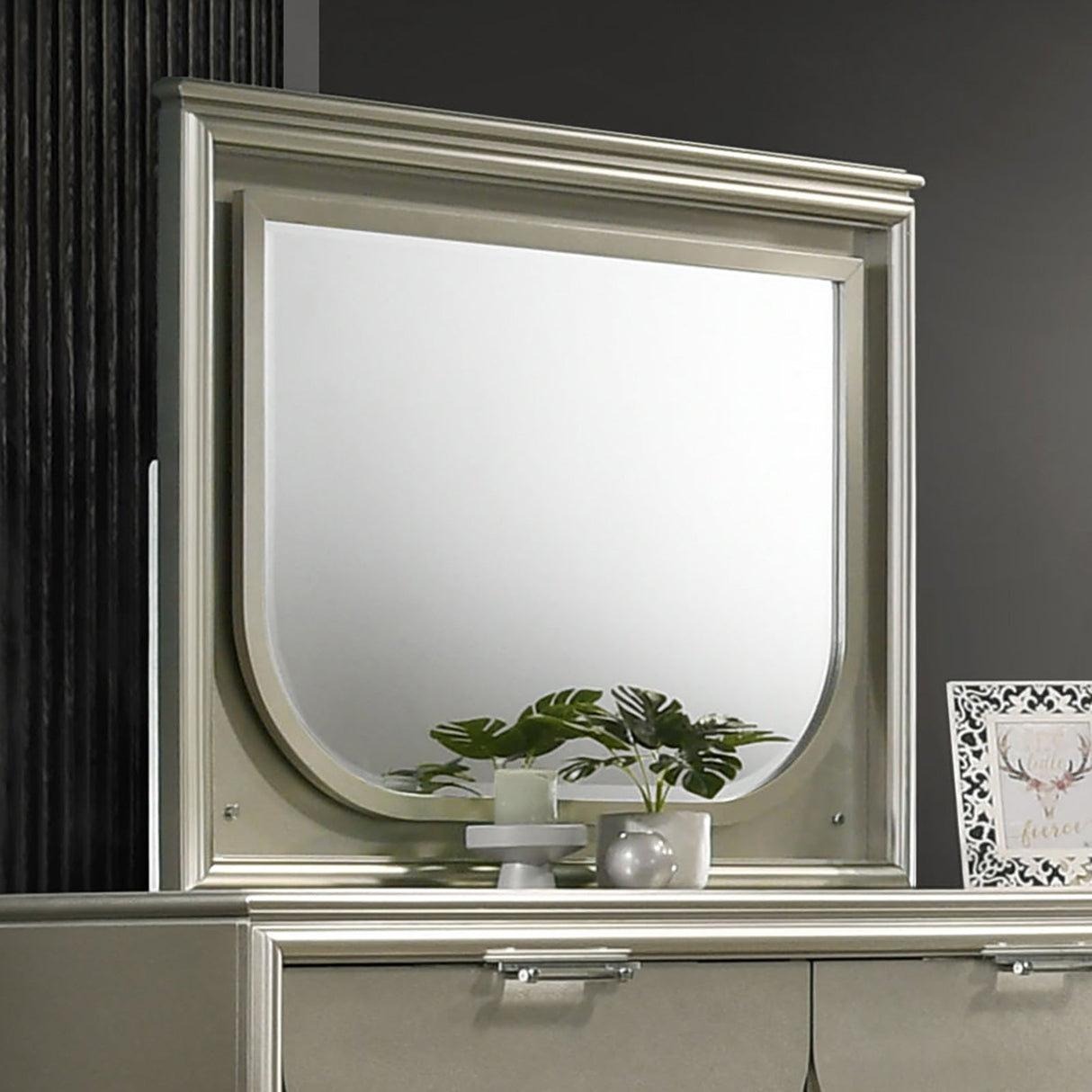Sheridan Silver Mirror (Mirror Only) from Furniture of America - Luna Furniture