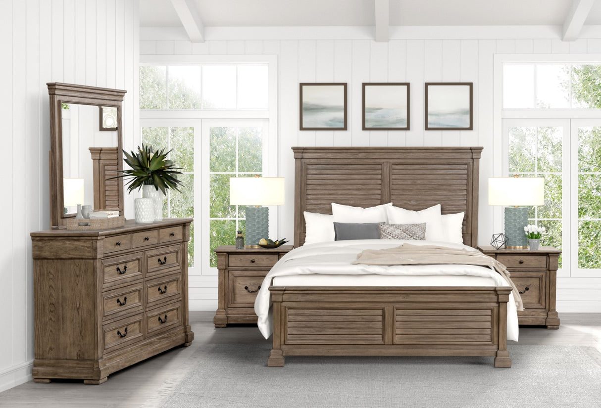 Sheringham Weathered Gray King Bed from Furniture of America - Luna Furniture