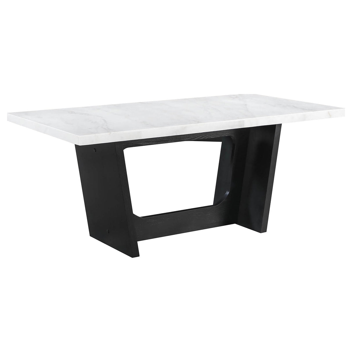 Sherry Gray 7-Piece Rectangular Marble Top Dining Table Set from Coaster - Luna Furniture