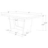Sherry Gray 7-Piece Rectangular Marble Top Dining Table Set from Coaster - Luna Furniture