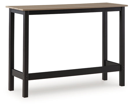 Shoreline Beach Black/Beige Outdoor Counter Table and 2 Barstools from Ashley - Luna Furniture