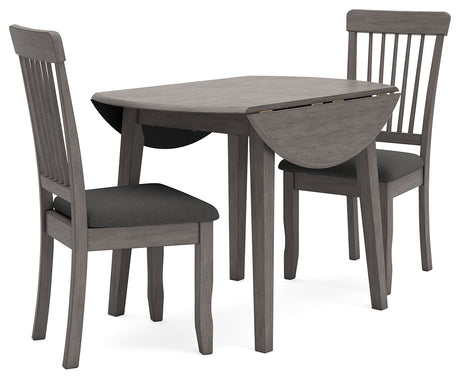 Shullden Gray Dining Table and 2 Chairs from Ashley - Luna Furniture