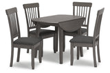 Shullden Gray Dining Table and 4 Chairs from Ashley - Luna Furniture