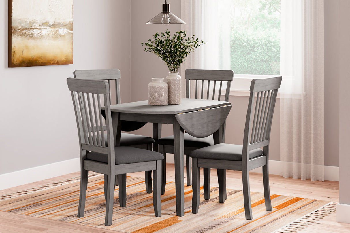 Shullden Gray Dining Table and 4 Chairs from Ashley - Luna Furniture