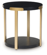 Shylore Black/Brass Finish Table (Set of 3) from Ashley - Luna Furniture