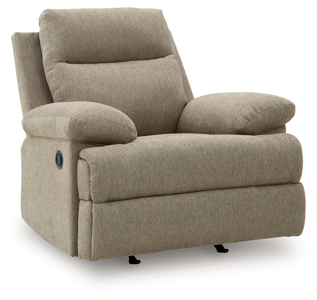 Side-Swipe Mocha Recliner – Luna Furniture